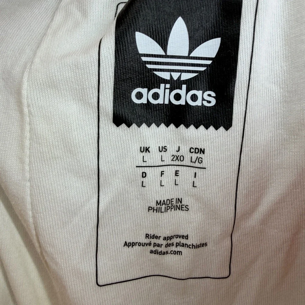 Adidas Shorts Mens L BS2821 White Green Helas Skateboarding Striped GOOD